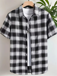 New Men's Large Size Shirts Daily Versatile Comfortable Breathable Short-sleeved Men's Button-down Shirts Fashion Men's Clothing