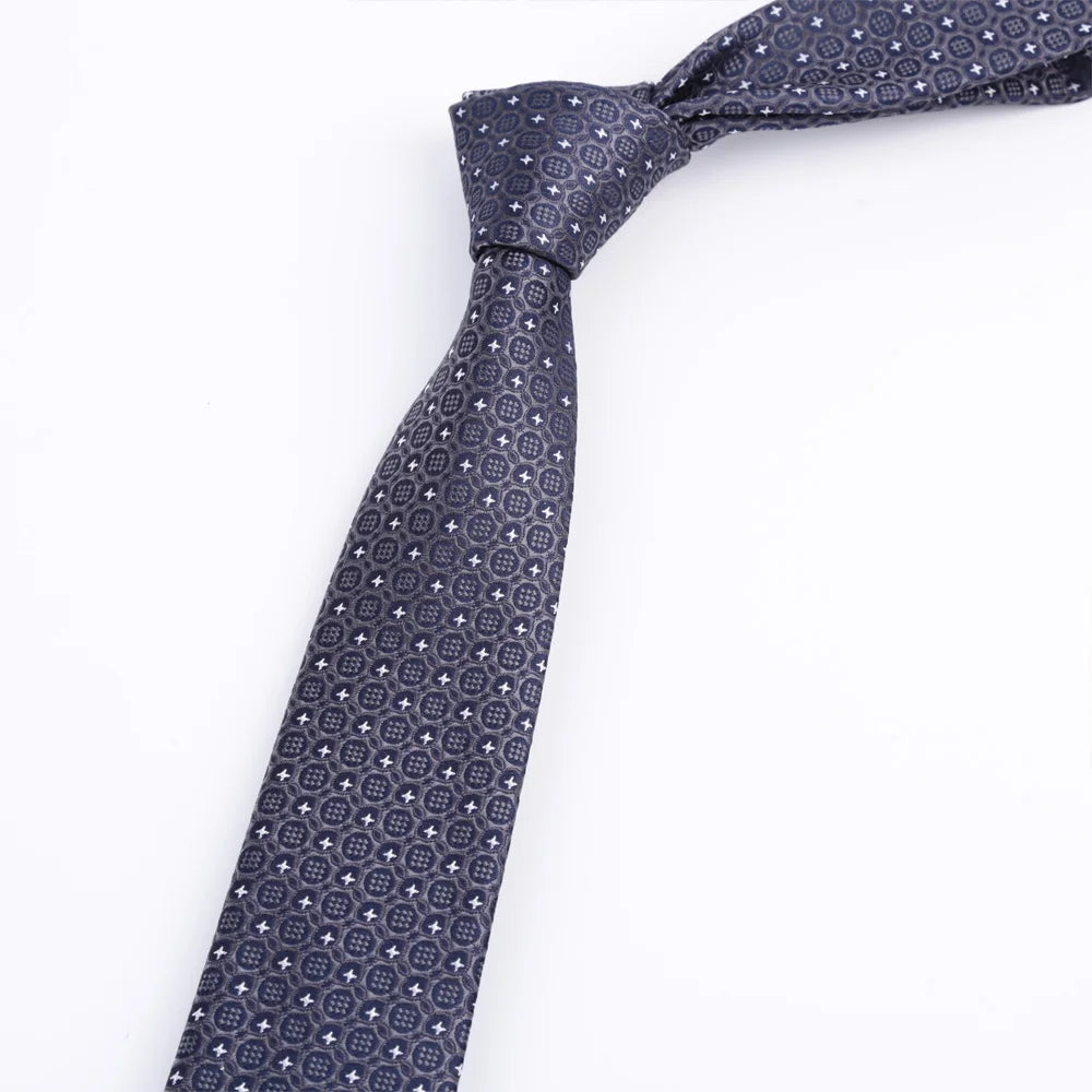 New Slim Narrow Skinny 6CM Mens Necktie Neck Ties For Man Plaids Polka Dot Stripes Jacquard Cravat Business Party Corbatas