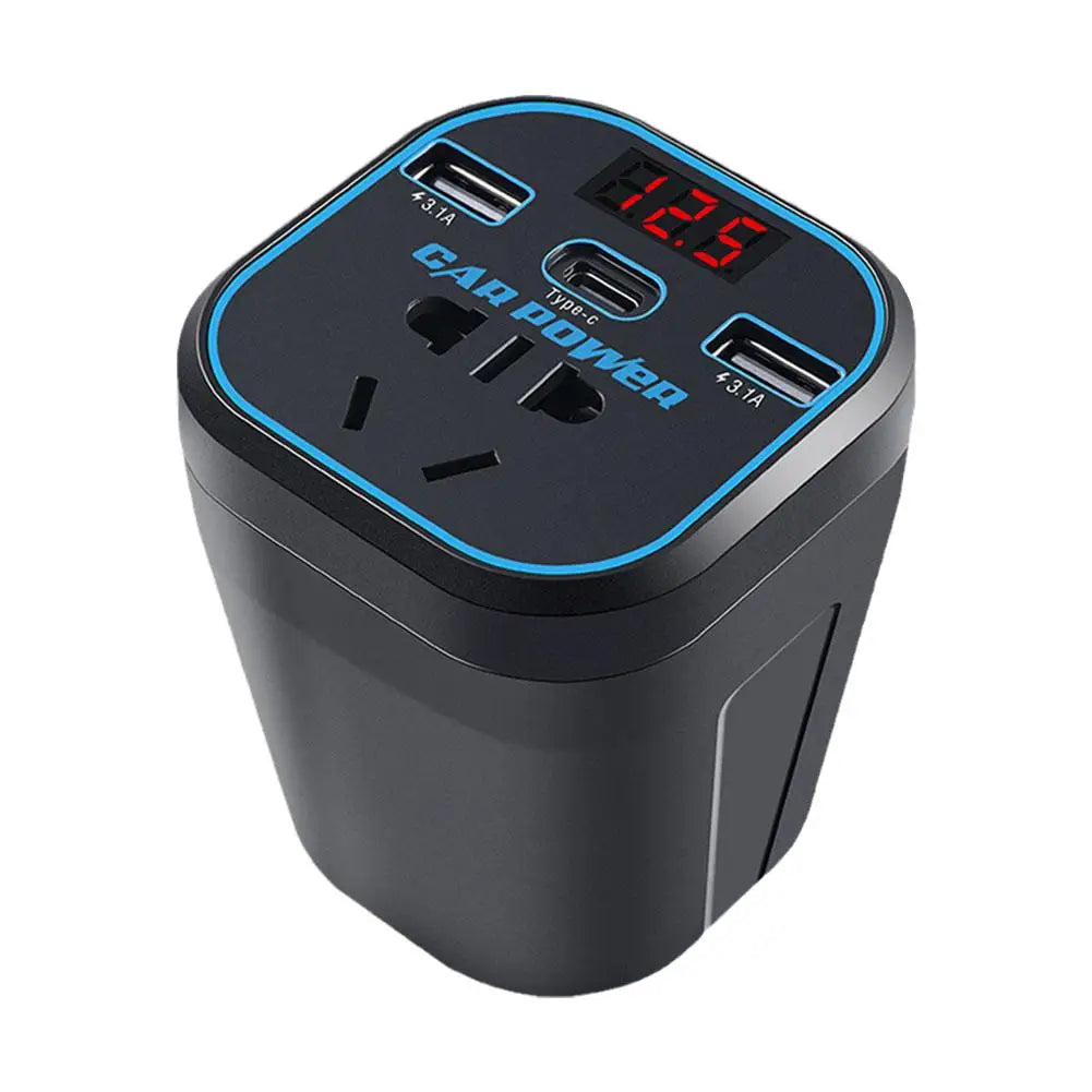 Vehicle Mounted Inverter 12V24V Universal To 220V Automotive Part Socket Converter Charger Automotive Power Auto Multifunct C3W3