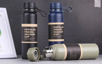 1PCS Stainless Steel Thermos with Tea Filter Double Wall Vacuum Flask Sports Outdoor Fitness Thermal Bottle Insulation Cup