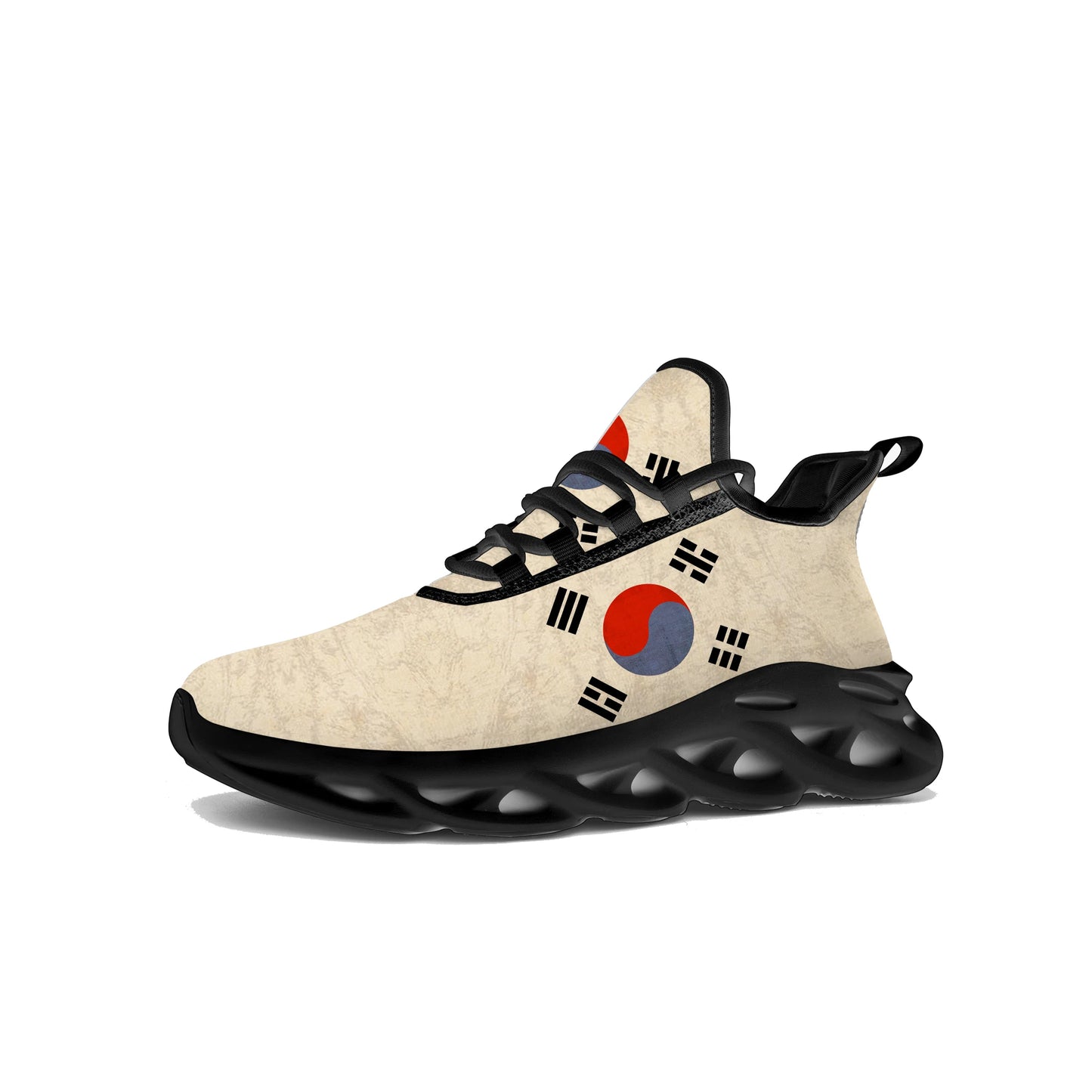 Korea Flag Flats Sneakers Mens Womens South Korea Sports Running High Quality Sneaker Lace Up Mesh Footwear Tailor-made Shoe