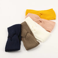 Winter Autumn Thicken Knitting Woolen Wide Headband Plush Lined Headwrap Turban Hairbands For Women Keep Warm Female Ear Warmers