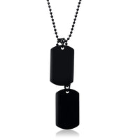 VNOX Stainless Steel Double Dog Tag Necklace Pendant ID Men Jewelry 24" Chain