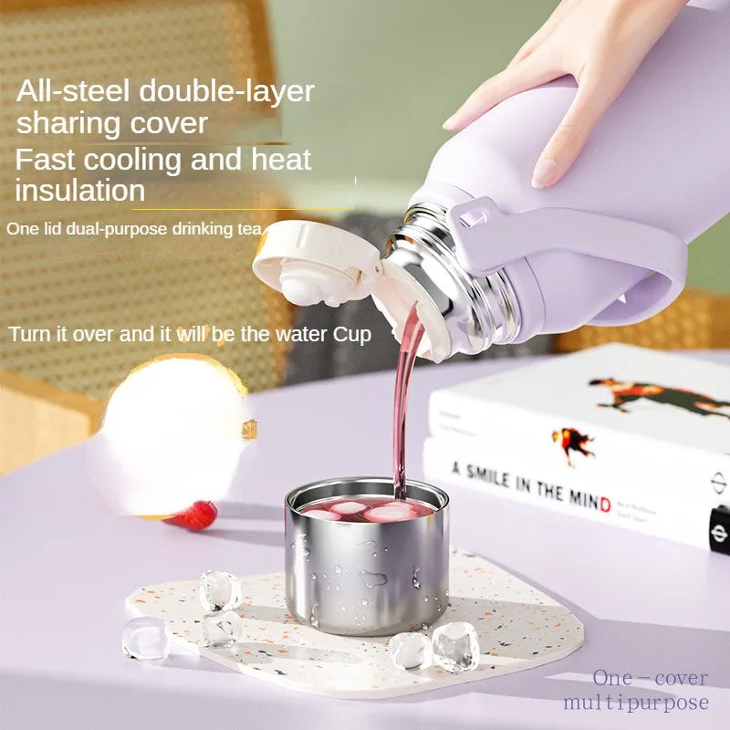 New large-capacity stainless steel insulated water cup outdoor sports food-grade insulated kettle