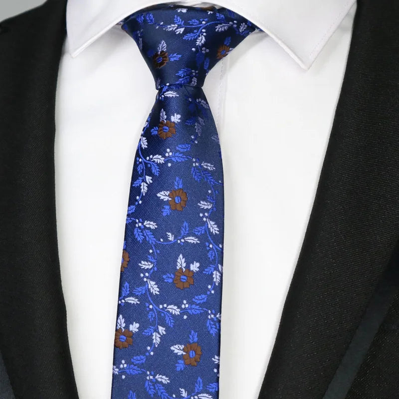 New Slim Narrow Skinny 6CM Mens Necktie Neck Ties For Man Plaids Polka Dot Stripes Jacquard Cravat Business Party Corbatas
