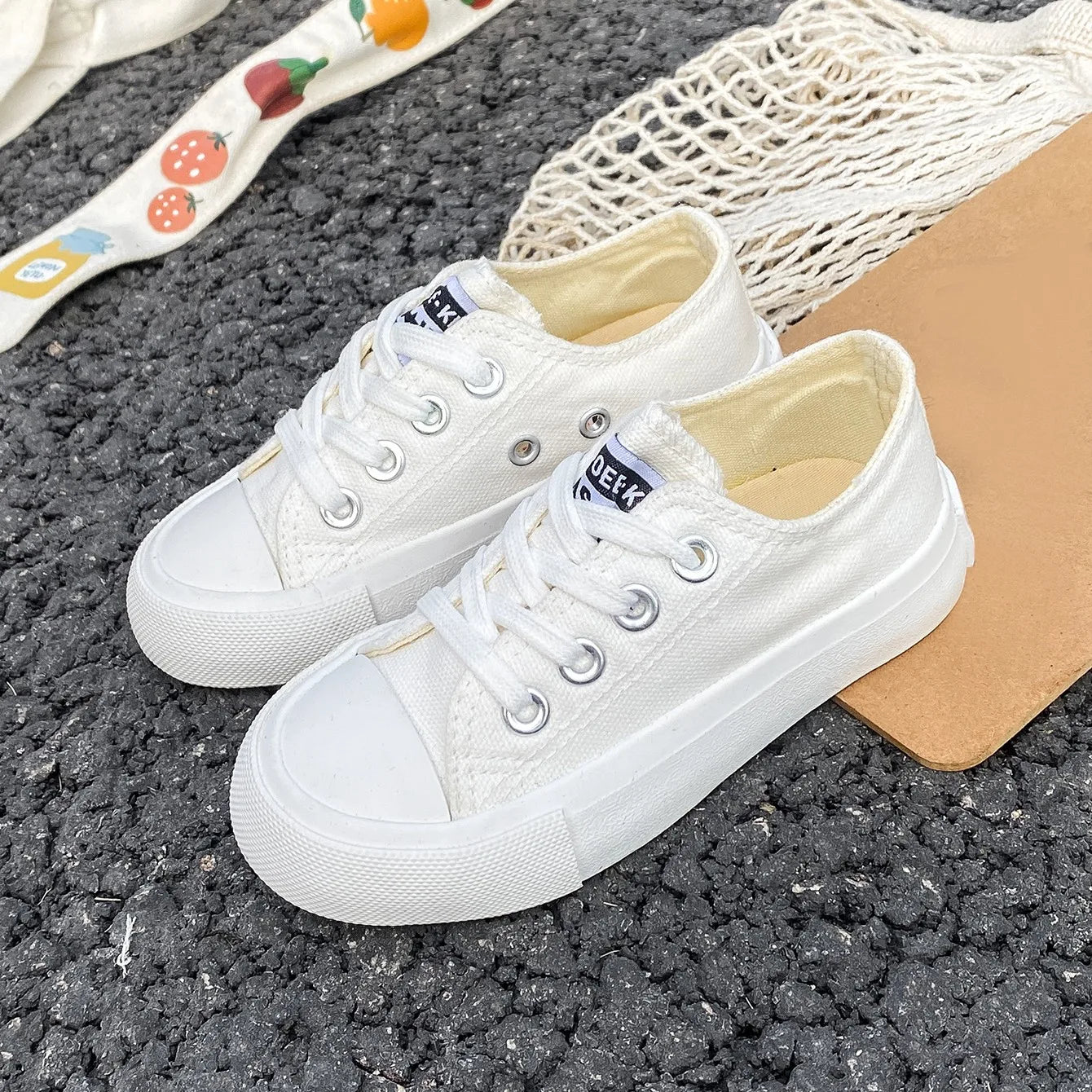 5058Fashionable Spring and Autumn Breathable Children's Canvas Shoes Soft Sole Boys and Girls' Shoes Versatile Children's Cloth