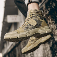 Boots For Men Autumn High Top Camouflage Desert Casual Flats Mens Boot Breathable Non Slip Work Shoes Zapatillas Hombre