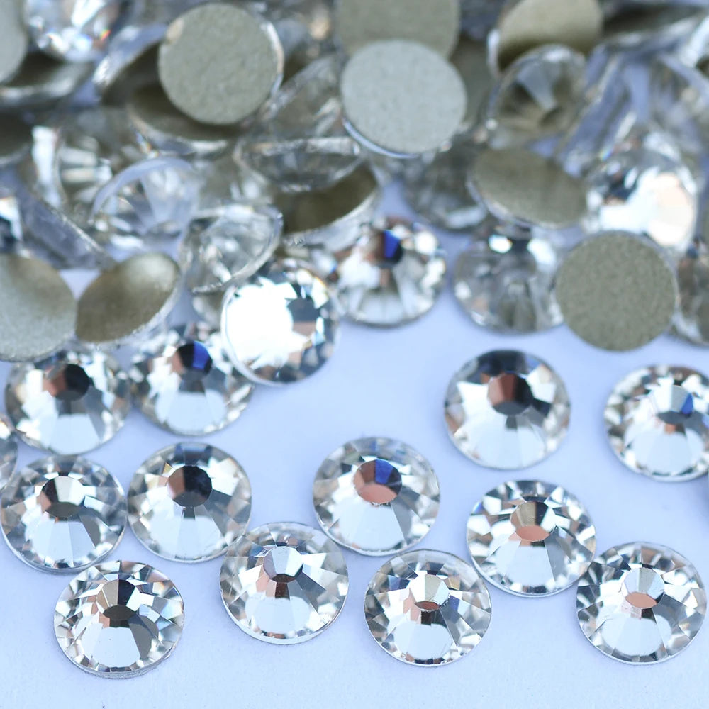 YANRUO 2058 Top Non Hotfix Flat Back Rhinestones Glass DIY Cold Fixation Nail Art Decorations Stones And Crystals Strass Crafts