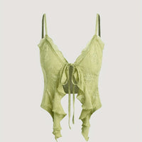 Summer Y2k Clothes Sexy Crop Tops Women's Corset Lace Bandage T-shirt Camisole Woman Sling Tank Top Fashion Sleeveless Waistcoat