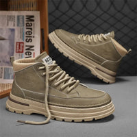 Fashion Men's Boots High Top Casual Sports Shoes for Men Designer Anti-Slip Ankle Boots Outdoor Thick Sole Men Working Boots New