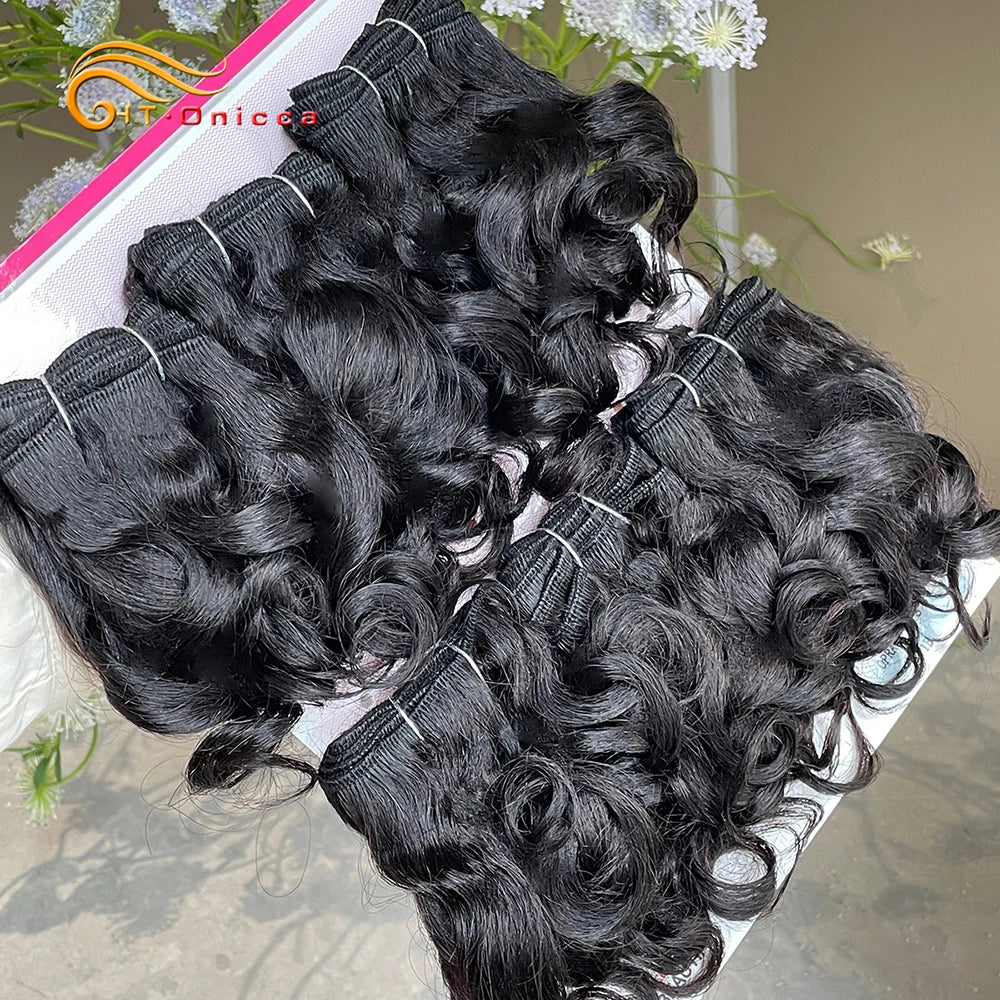Blonde Bouncy Curly Bundles 100% Human Hair Bundles For Black Women Indian Short Curly Hair Bundles Colored 1B 27 30 99J