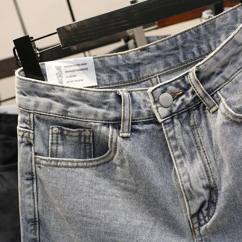 Summer Denim Shorts for Women Jean Short Femme High Waist Korean Style Fashion Loose Shorts Chic Solid Casual Jean Shorts