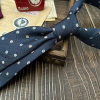 New Trendy Navy Brown Neckties For Men 7cm Formal Business Silk Neck Tie Shirt Suit Cravat Tuxedo Wedding Party Daily Wear Gifts