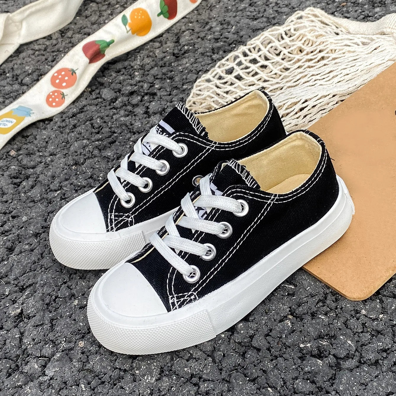 5058Fashionable Spring and Autumn Breathable Children's Canvas Shoes Soft Sole Boys and Girls' Shoes Versatile Children's Cloth