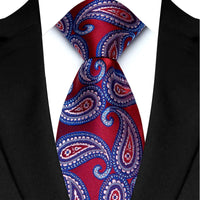 Luxury 8CM Mens Necktie Floral Paisley Classic Ties For Man Groom Jacquard Woven Neck Tie Business Wedding Party