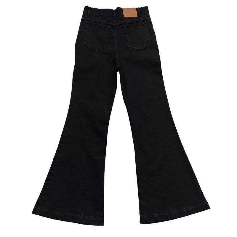 Men's Jeans Fashion Pants for Man Zipper Full Length Streetwear Pants Denim Black Solid Men's Clothing