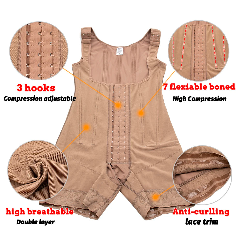 Fajas Colombian Girdles Post Lipo Surgical Reducing Shapers Postpartum Stage 2 BBL Shapewear Tummy Control Body Sculpting Sheath