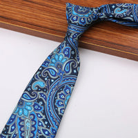 New 8CM Printing Ties For Men Necktie Paisley Floral Designer Scarf Tie For Groom Business Wedding Party