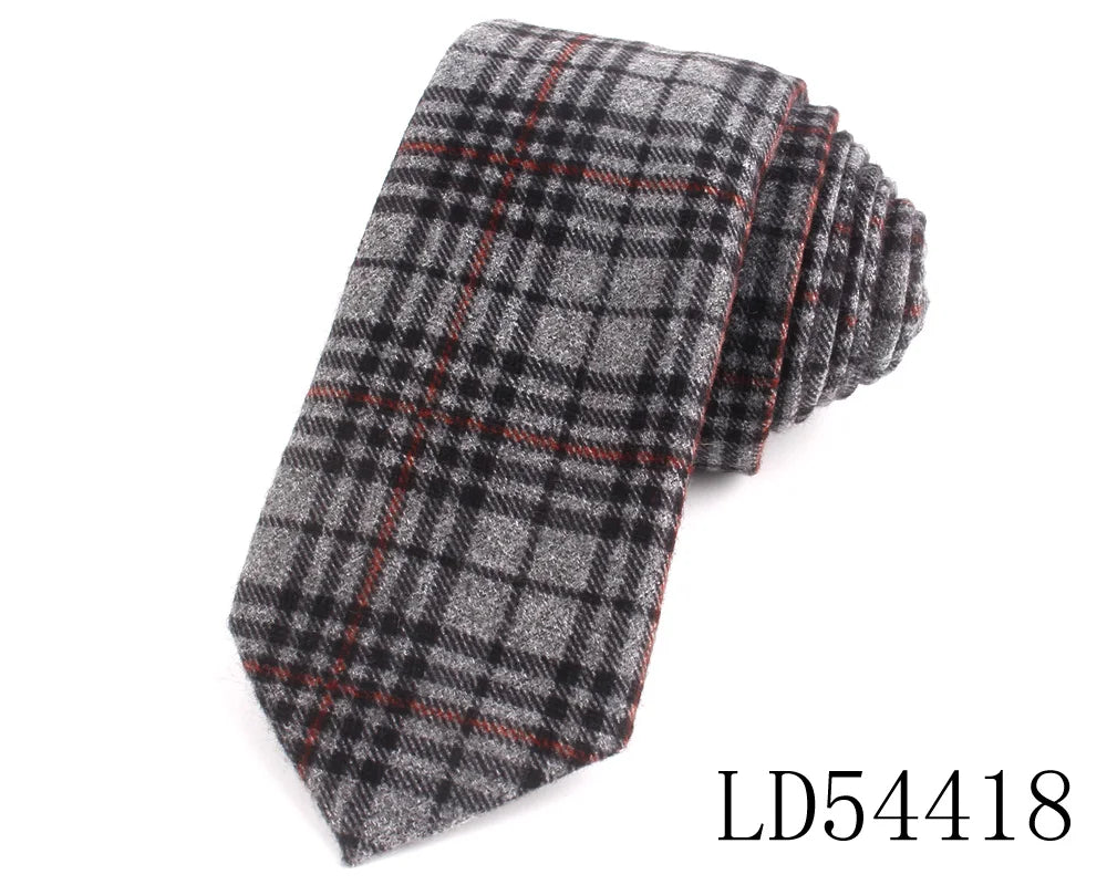 New Cotton Ties Casual Skinny Necktie For Party Boys Girls Plaid Neck Tie Wedding Necktie For Groom Neck Wear For Men Gravata