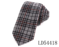 New Cotton Ties Casual Skinny Necktie For Party Boys Girls Plaid Neck Tie Wedding Necktie For Groom Neck Wear For Men Gravata