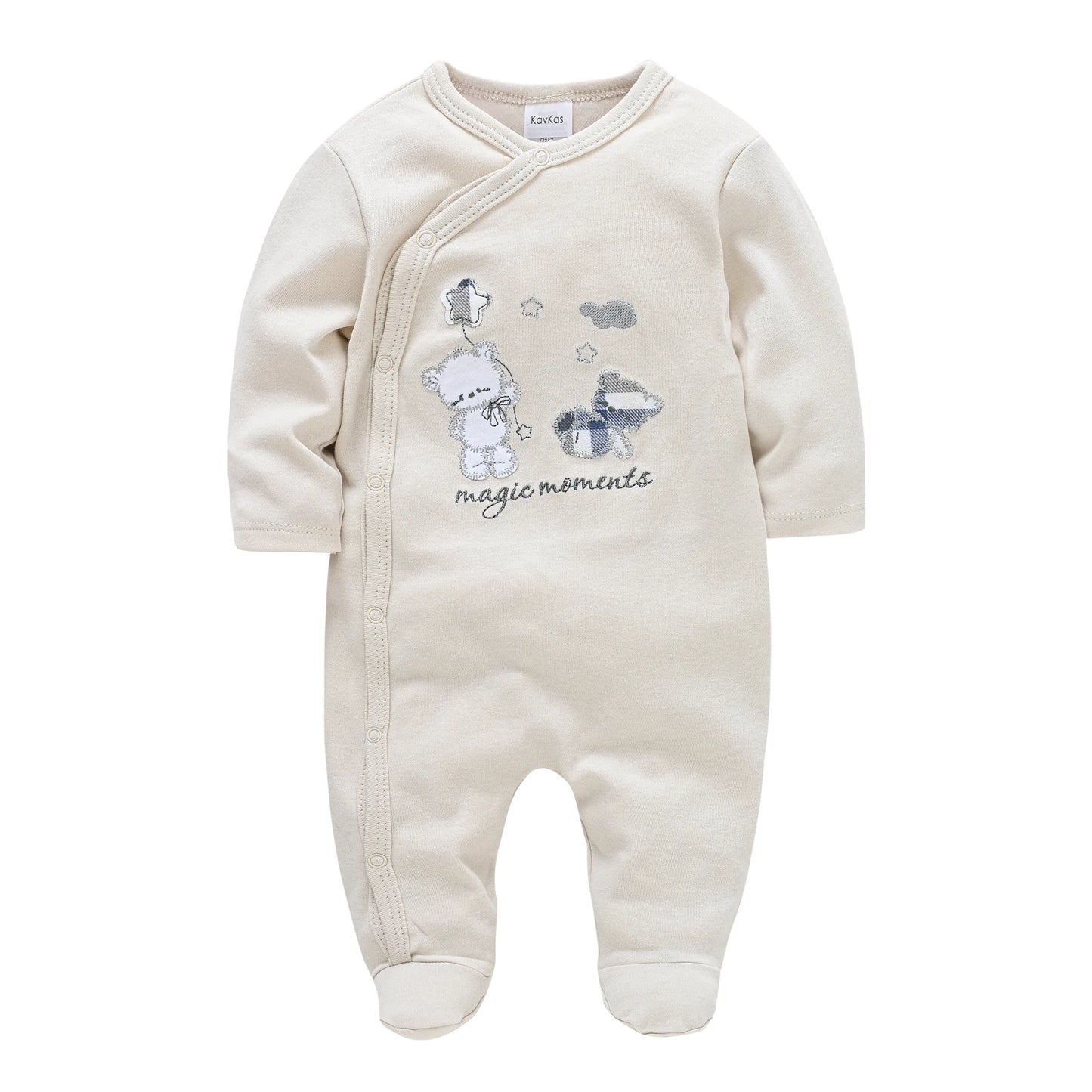 KAVKAS 1/2/3 Pcs Baby Boys Rompers Cartoon Print Overalls Cotton Infant Clothing Kids Jumpsuit Newborn Pajimas 0-3 Months