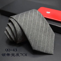 Mens Ties 6cm Classic Cotton Handmade Skinny Neck Ties for Men Striped Narrow Collar Slim Cashmere Tie Casual Plaid Tie For Man