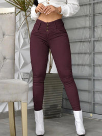 High Waist Pocket Design Skinny Pants 2023 New Versatile Commuter Women's Pants