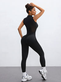 Back-Hollowed-Out Mesh One-Piece Yoga Dress Feminine Hip-Lifting Exercise One-Piece Long Pants Fitness Fashion clothing
