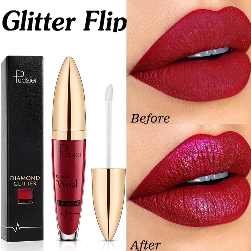 Matte Glitter Liquid Lipsticks Diamond Shiny Lip Gloss Waterproof Long Lasting Pearl Lipgloss Women Lip Tint Makeup Maquillaje