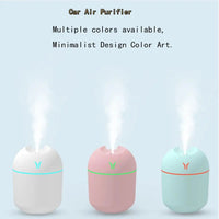 250ML USB Mini Air Humidifier Aroma Essential Oil Diffuser For Home Car Ultrasonic Mute Mist Maker Diffuser with LED Color Lamp