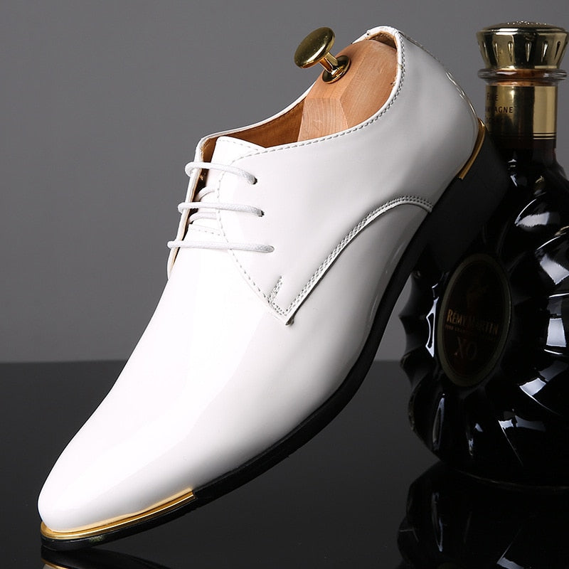 formal shoes men classic Patent leather wedding shoes men office coiffeur moda italiana men dress shoes leather erkek ay 657