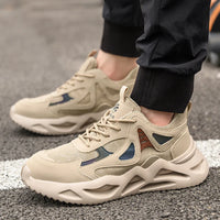 Work Sneakers Men Steel Toe Shoes Spring and Autumn Annals Safety Breathable Shoes Puncture-Proof Boots Fashion Indestructible