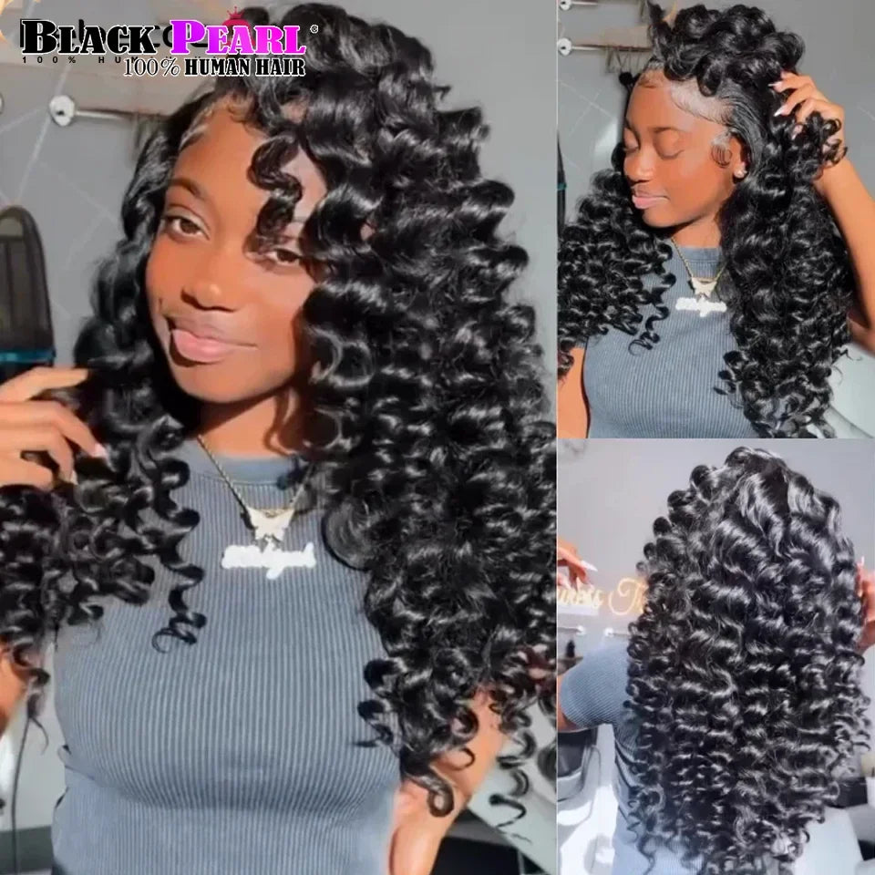 Bouncy Curl Bulk Hair Extensions For Crochet Braids Human Hair No Weft Double Drawn Burmese Hair Bouncy Curly for Boho Braid