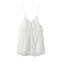 2026 Women White Big Backless Sling Dress O neck Back Zipper Loose Swing Mini Short Dresses Holiday Robe