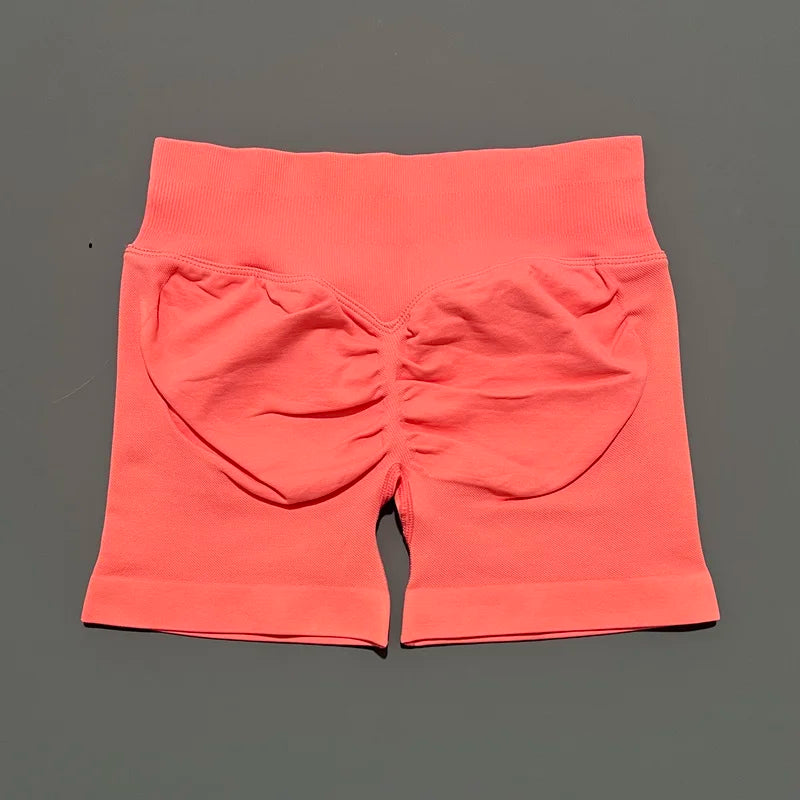 Gym Shorts Women Fitness Sports Biker Shorts High Waist And Waist Tightening Yoga Shorts Workout Scrunch Butt Seamless Leggings