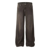 Mens Long Pants Washed Dyed Jeans Autumn Casual Hawaiian Daily Wear-Resistant American Style Pants Men's Clothing Unisex 2024