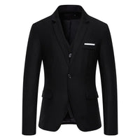Black Men Fake Two Piece Suit Jacket, Royal Blue Fashion Men's Business Social Blazers,White Wedding Prom Party Dress Coat.