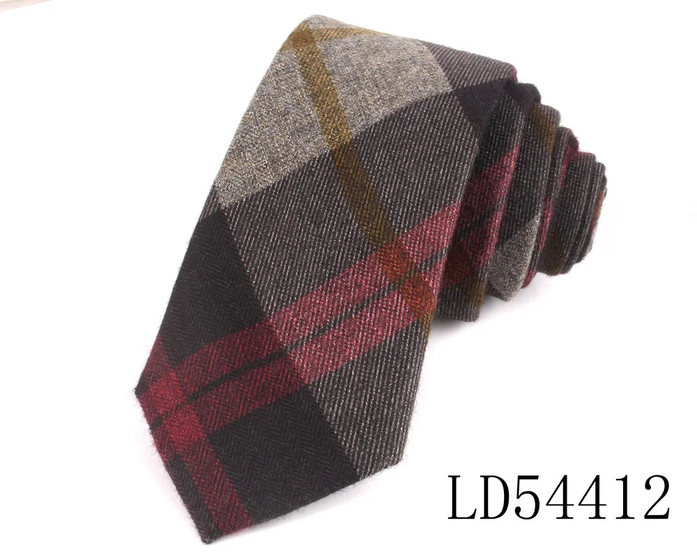 New Cotton Ties Casual Skinny Necktie For Party Boys Girls Plaid Neck Tie Wedding Necktie For Groom Neck Wear For Men Gravata