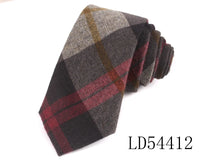 New Cotton Ties Casual Skinny Necktie For Party Boys Girls Plaid Neck Tie Wedding Necktie For Groom Neck Wear For Men Gravata
