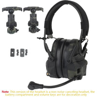 GEN 6 Tactical Headset Non-picking Noise-Cancelling Headset with Robotic Arm Mic for Hunting Paintball CS Militar Helmet