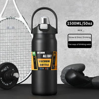 Insulated Stainless Steel Travel Mug 1000ml 1500ml Large Capacity Camping Car Cup Hot Cold Drink Insulation Durable Outdoor Car