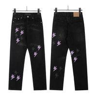 Spring Summer New Fashion Casual Hip Hop Softened Denim Straight Leg Pants High Street Men Women Loose Comfortable Jeans