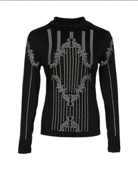 Tops Women 2024 Summer Fashion Basics Rhinestone Decor Long Sleeve Top Women's Clothes Sexy Casual Skinny T-Shirt Y2K Clothes