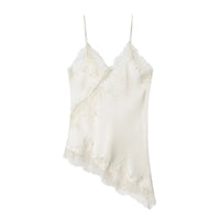 Sexy Lace Sling Tops Women's Hollow Out Sleeveless Backless Asymmetrical Hem Top 2026 Summer New Lady Fashion Short Tops
