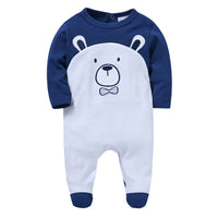 KAVKAS 1/2/3 Pcs Baby Boys Rompers Cartoon Print Overalls Cotton Infant Clothing Kids Jumpsuit Newborn Pajimas 0-3 Months
