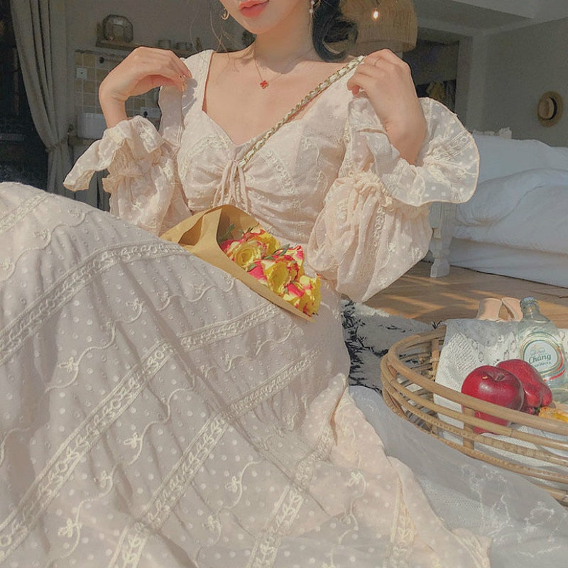 Vintage Fairy Dress Women Elegant Designer Chiffon Dress Long Sleeve F Mega Mart Center Vintage Fairy Dress Women Elegant Designer Chiffon Dress Long Sleeve F Mega Mart Center