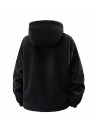 Men's Winter Fleece Hooded Jacket, Windproof and Warm, Suitable for Home Leisure, Sports, Running, Daily Commuting, Streetwear, and Vacation Wear.