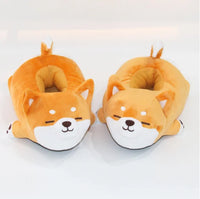 Winter Home Funny Slipper Men Cotton Cute Dog Male Plush Slipper Floor Fantufas Chauson Couple Shoe Pantuflas De Hombre Invierno