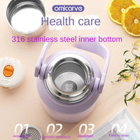 New large-capacity stainless steel insulated water cup outdoor sports food-grade insulated kettle