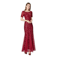 Women's Summer 2023 New Mermaid Party Evening Gowns Embroidered Mesh Maxi Sequins Elegant Bridesmaid  Slim Long Fishtail Dresses